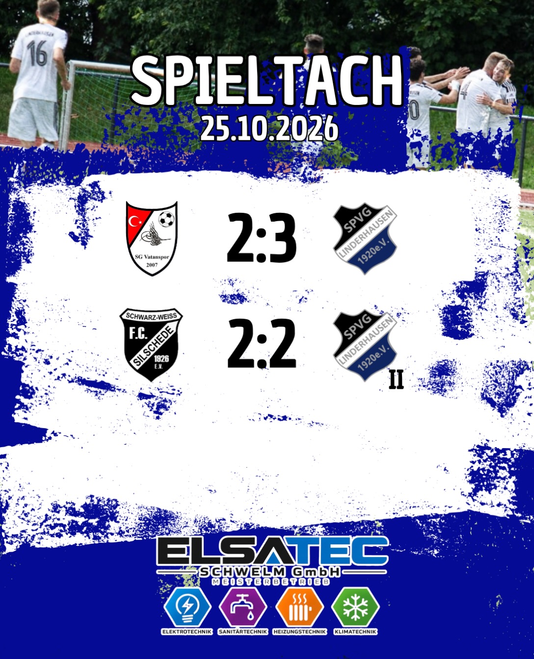 Wichtige Punkte in Gevelsberg! 🏽Am vergangenen Spieltach konnten unsere Jungs extrem wichtige Punkte aus der Ferne mitbringen! Die Zweite holte einen Punkt gegen Silschede. Das Spiel endete 2:2. 🏽Die Erste gewann gegen Vatanspor Gevelsberg mit 3:2. 🏽Vielen Dank für eure Unterstützung 🤍🖤Dieser Spieltach wurde euch von @elsatecschwelm präsentiert. Vielen Dank für die Unterstützung! 🏽#spvg #linderhausen #kreisliga